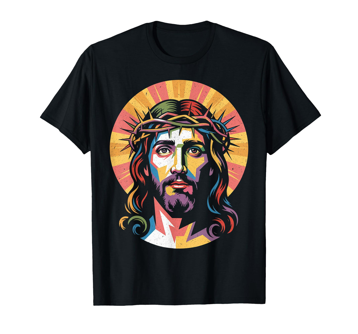 Vintage God King Jesus Christ Sweet Face Image T-Shirt