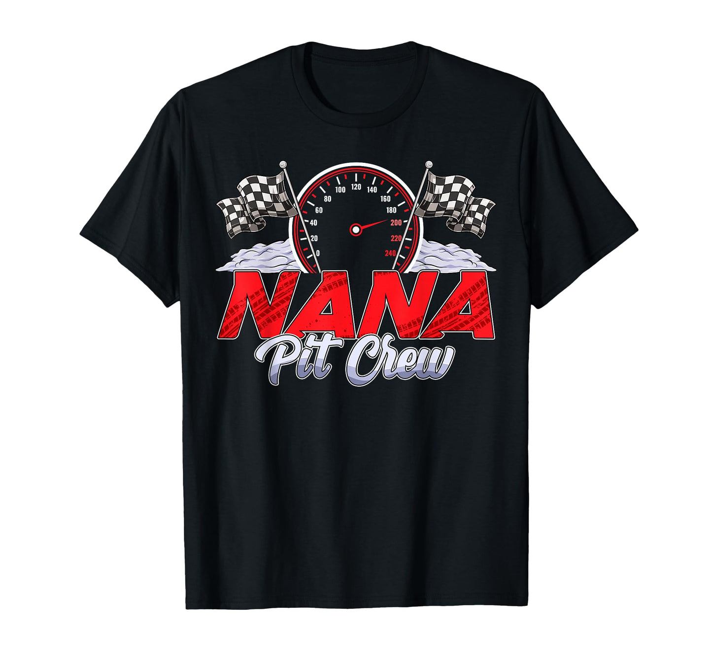 Nana Pit Crew Race Car Birthday Family Matching Racing T-Shirt