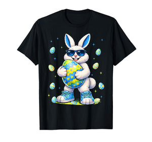 Funny Cool Bunny Easter Rabbit Easter Egg Men Boy Kid T-Shirt