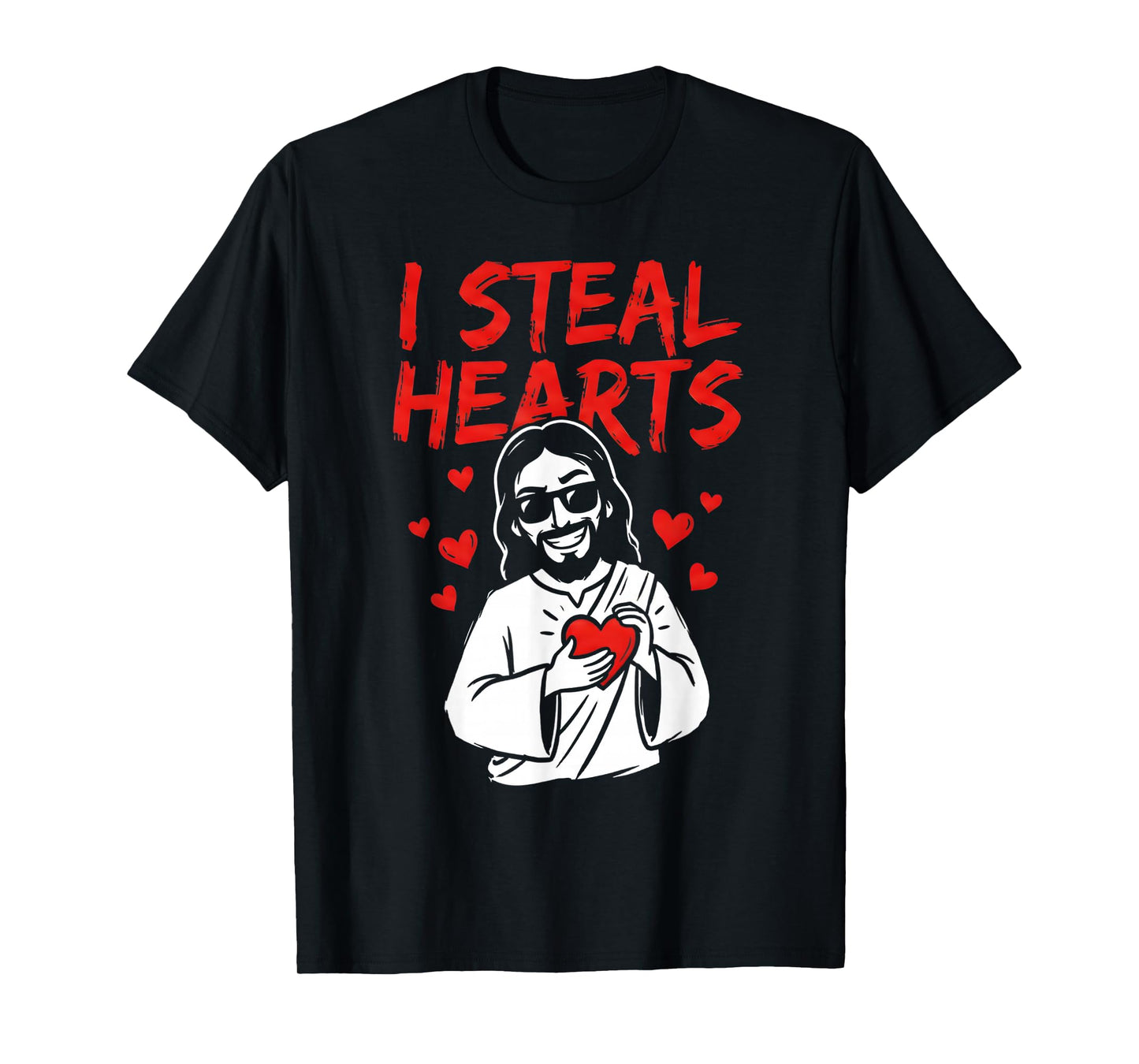 I Steal Hearts Jesus Valentines Day Christian Love Religious T-Shirt