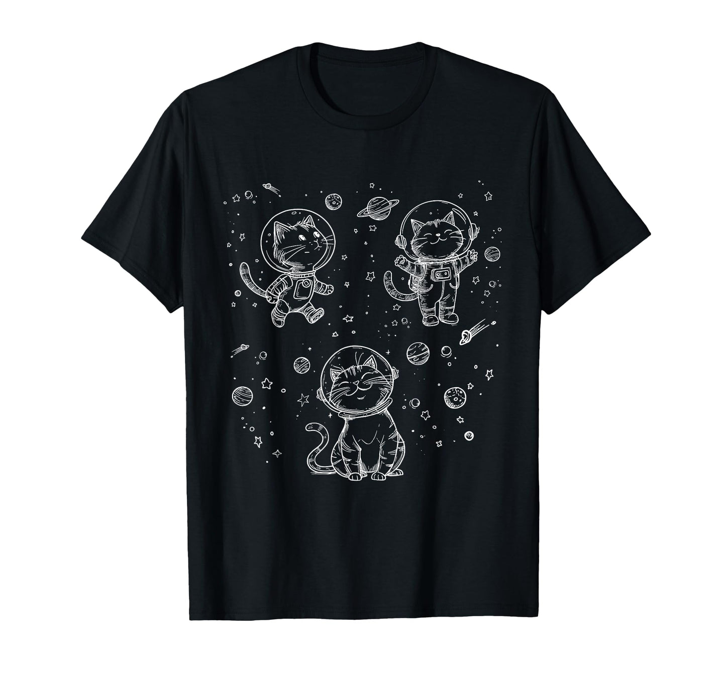 Space Cats Cute Cats Astronauts T-Shirt