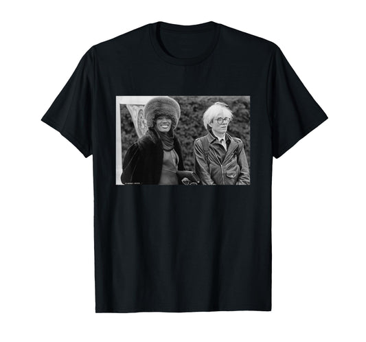 Grace Jones Singer with Artist Andy Warhol by Michael Grecco T-Shirt