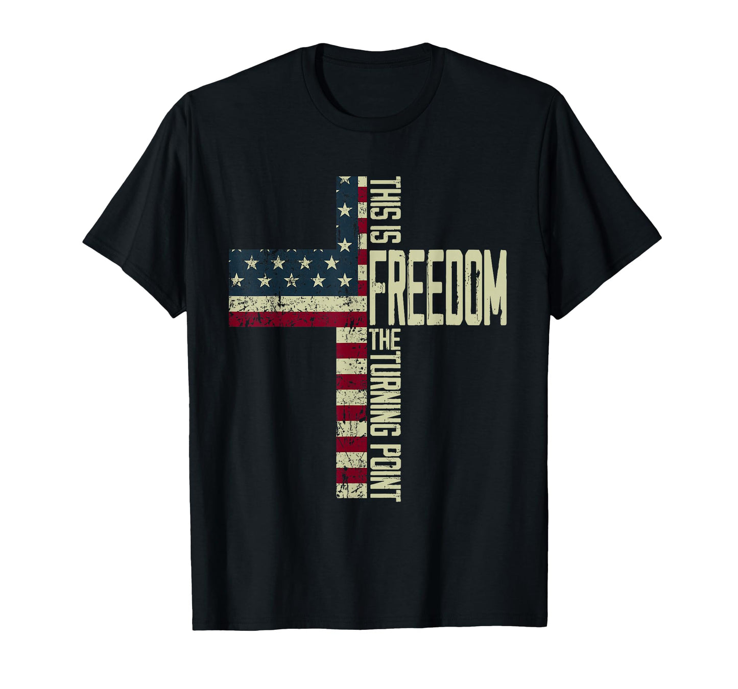This is The Turning Point Patriotic Christian Faith USA Flag T-Shirt