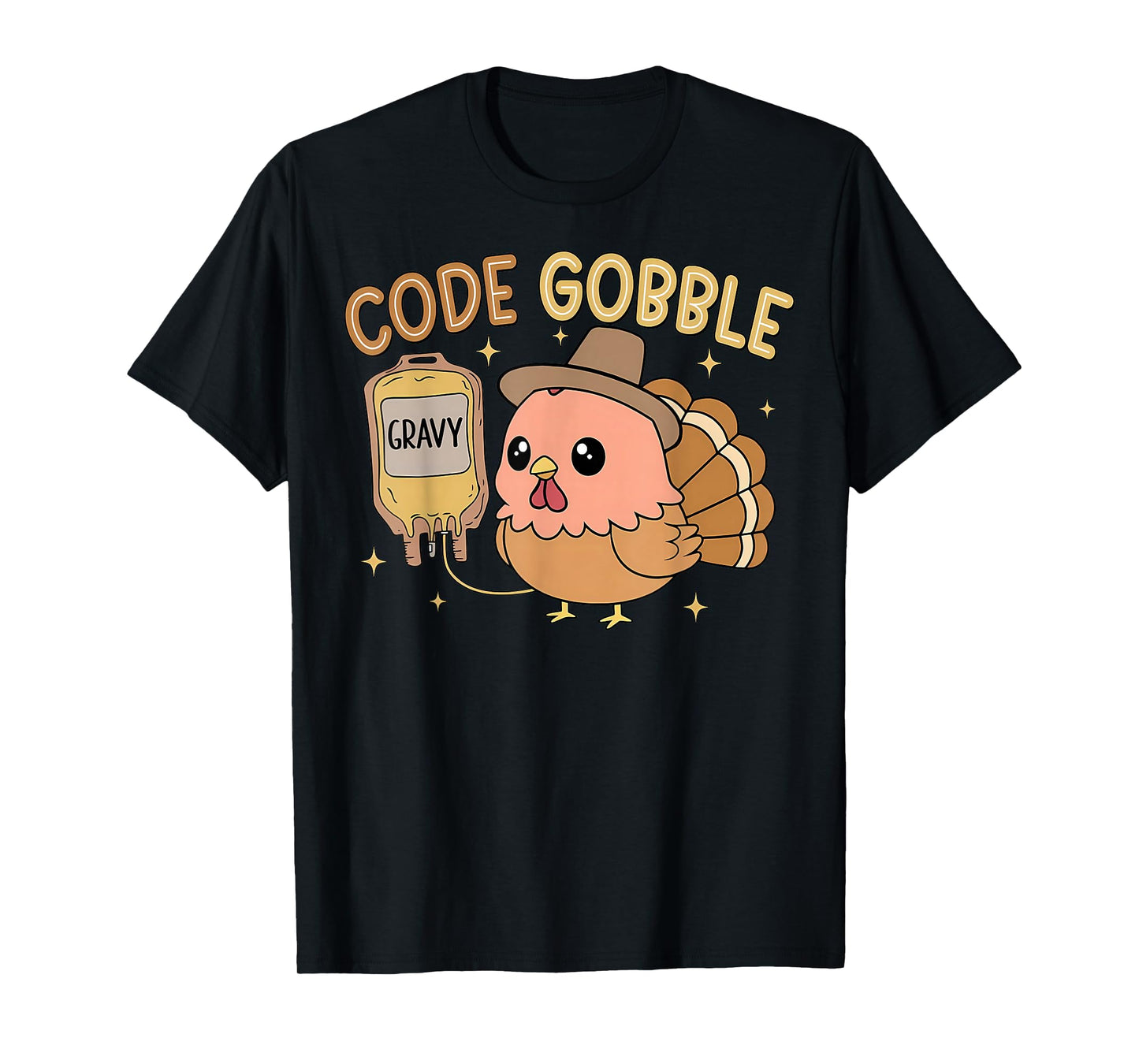 Thanksgiving Nurse Code Gobble Funny RN CNA Medical Team T-Shirt