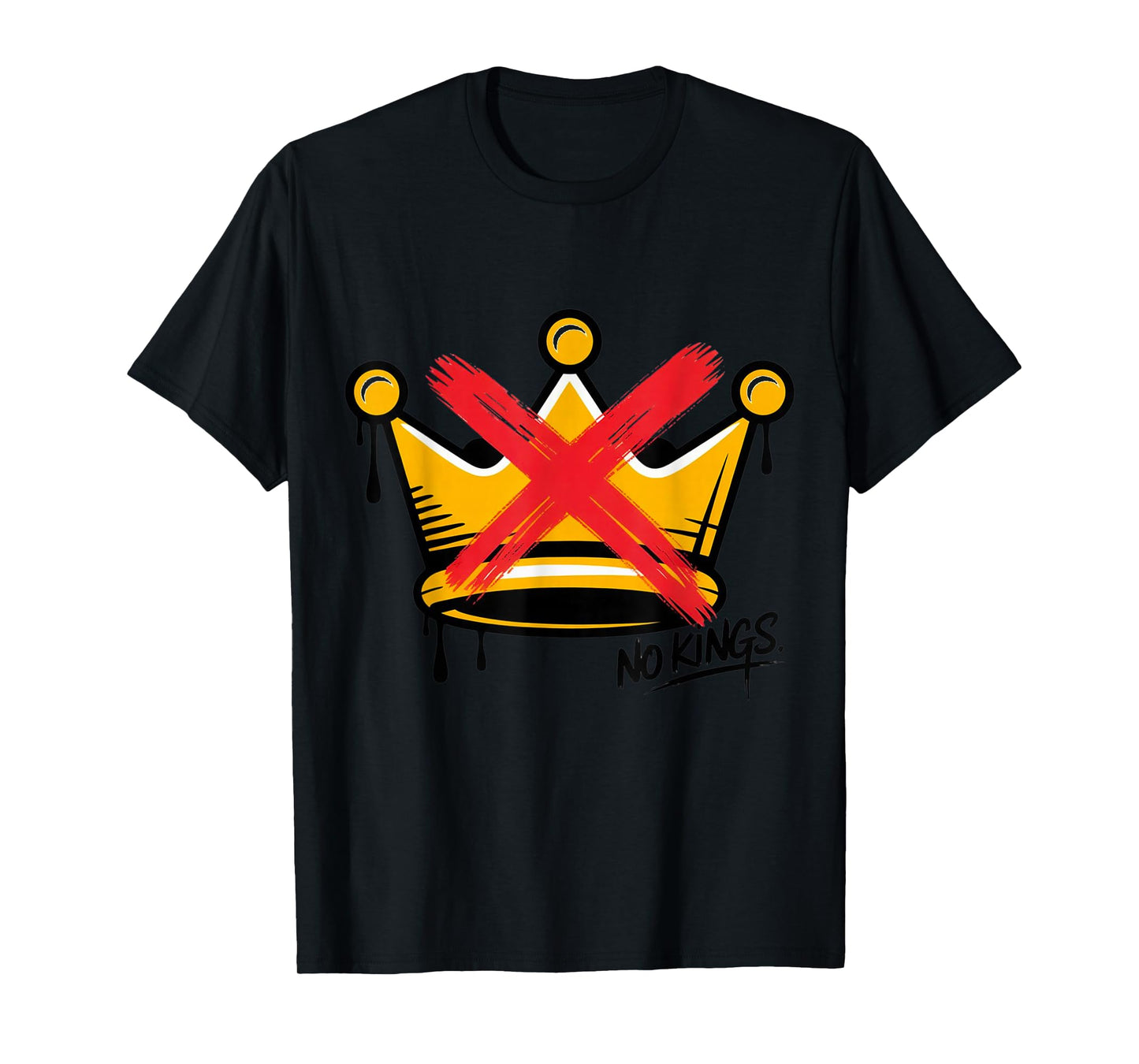 No Kings Protest Flag Sign - Funny Fight Oligarchy T-Shirt