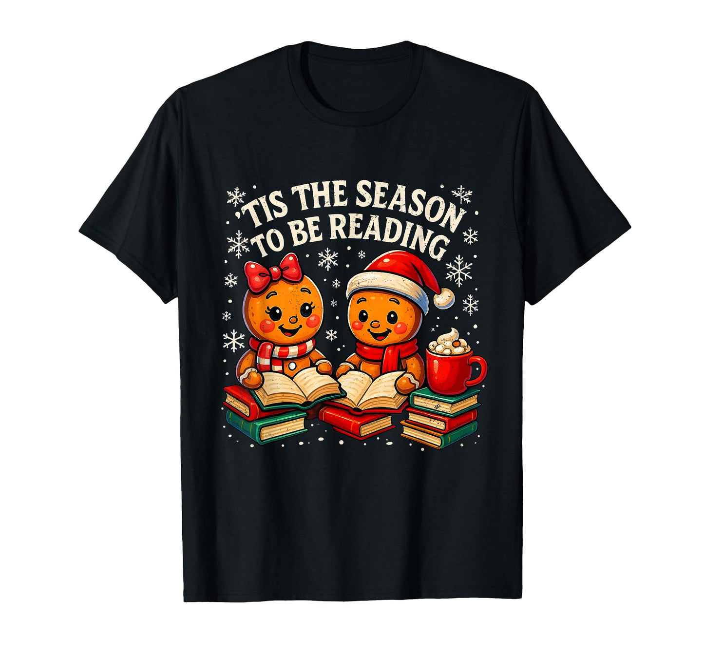 ’Tis The Season to Be Reading Book Lover Design T-Shirt