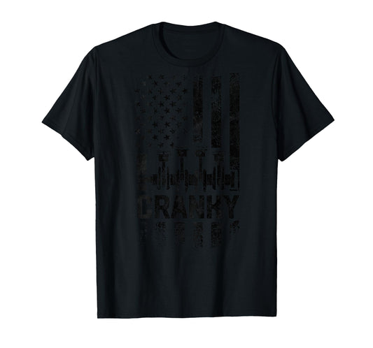 Mens Cranky Car Engine Crankshaft Funny Mechanics for Fathers Day T-Shirt