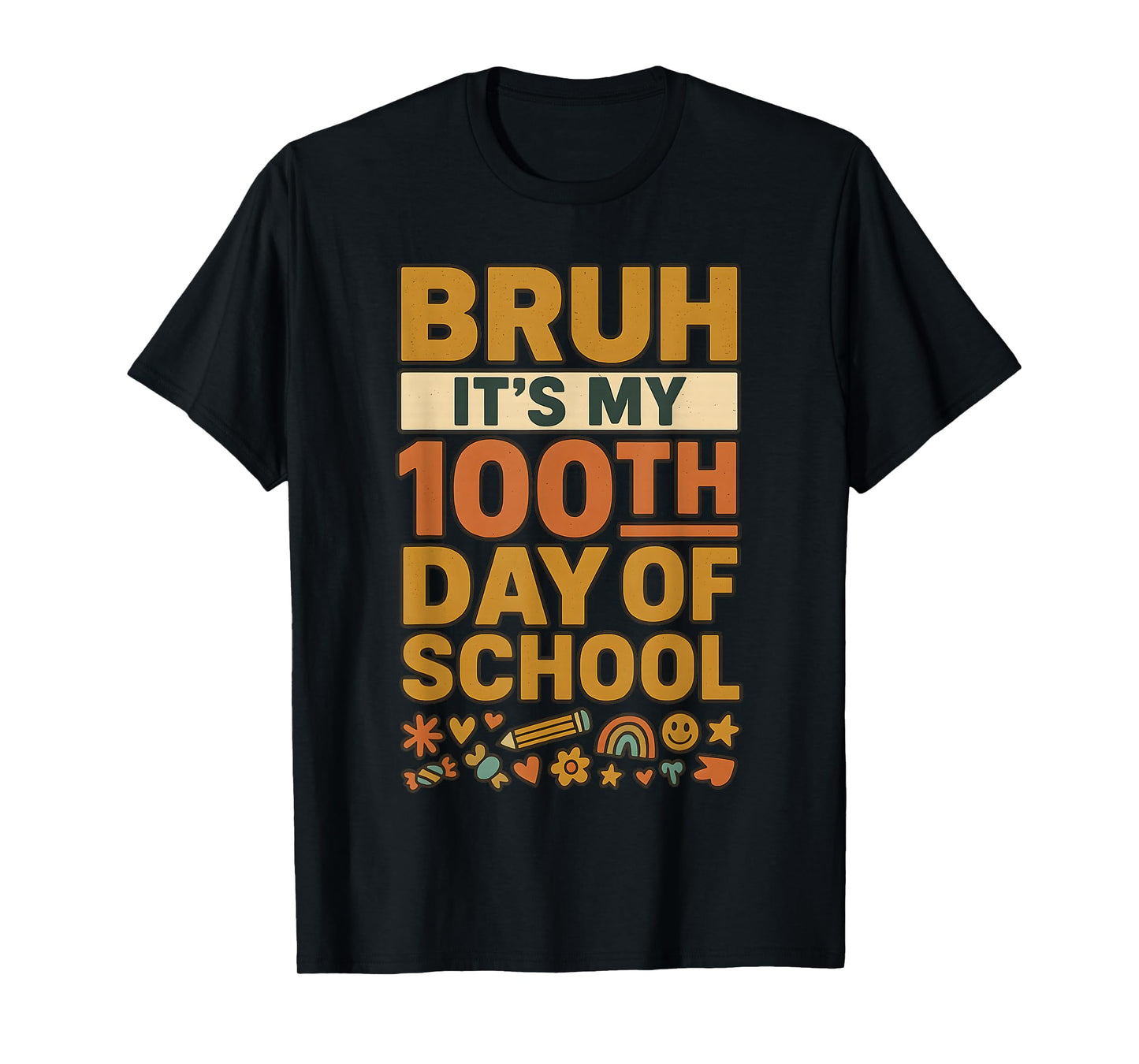 Cute First 100 Days of School Kindergarten Teacher Preschool T-Shirt