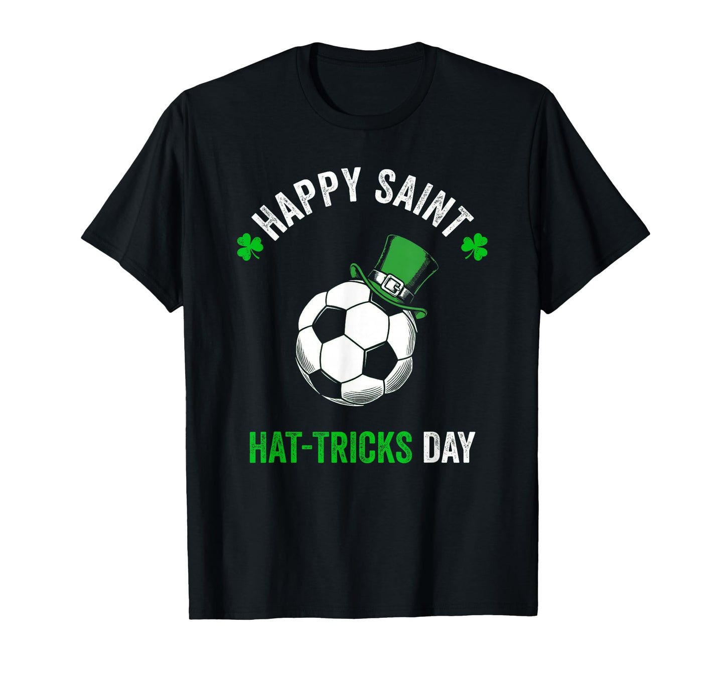 Soccer St Patricks Day Boys Men Shamrock Soccer T-Shirt