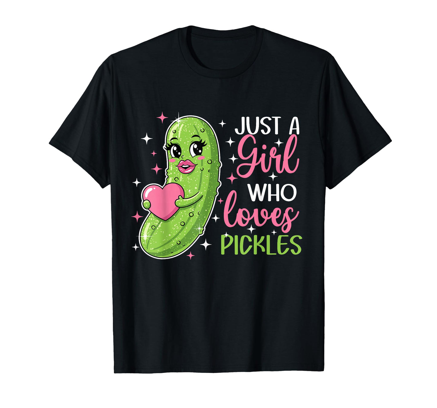 Just a Girl Who Loves Pickles Cute Design for Pickle Lovers T-Shirt