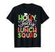 Holly Vintage Jolly Lunch Squad Cafeteria Lunch Lady Xmas T-Shirt
