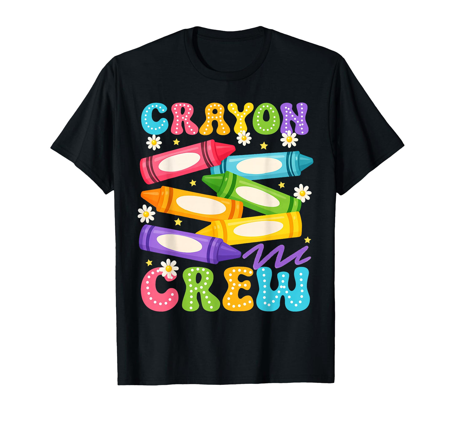 Crayon Crew Coloring Artistic Drawing Color Men Women T-Shirt