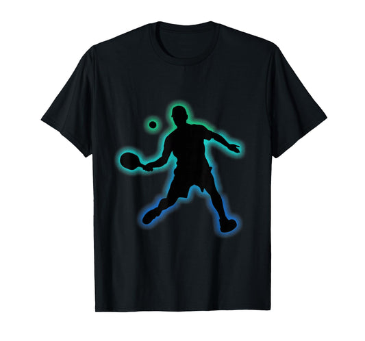 Pickleball Player Glow Cool Graphic Gift for Men Women T-Shirt