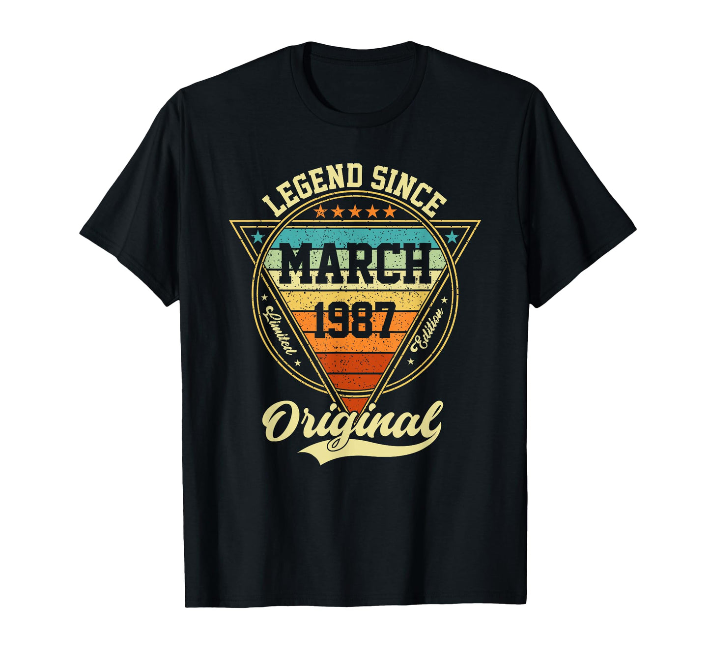 Vintage 39th Birthday Legend Since March 1987 T-Shirt