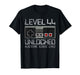 Level 44 Unlocked 44th Birthday 44 Year Old Video Gamer Men T-Shirt