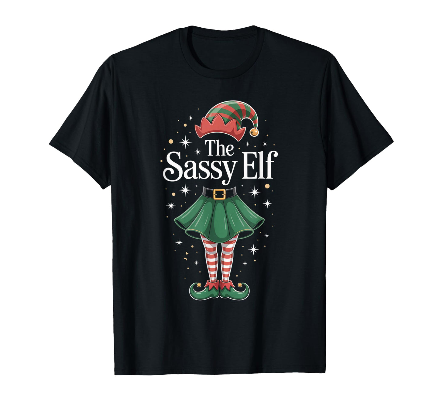 The Sassy Elf Funny Christmas Holiday 2026 Women Girl Kids T-Shirt
