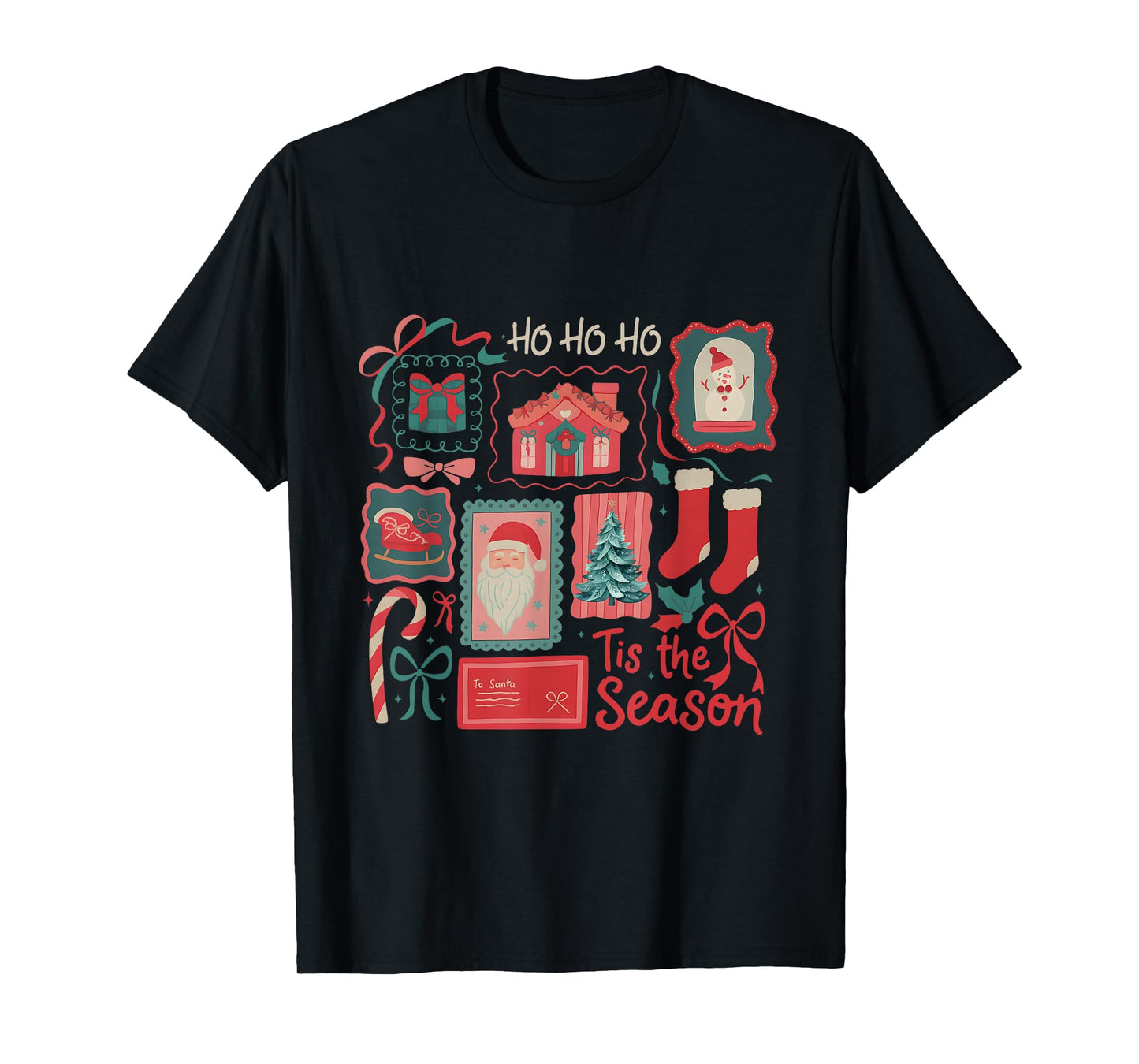 Tis The Season Boho Christmas Xmas Trees Women T-Shirt