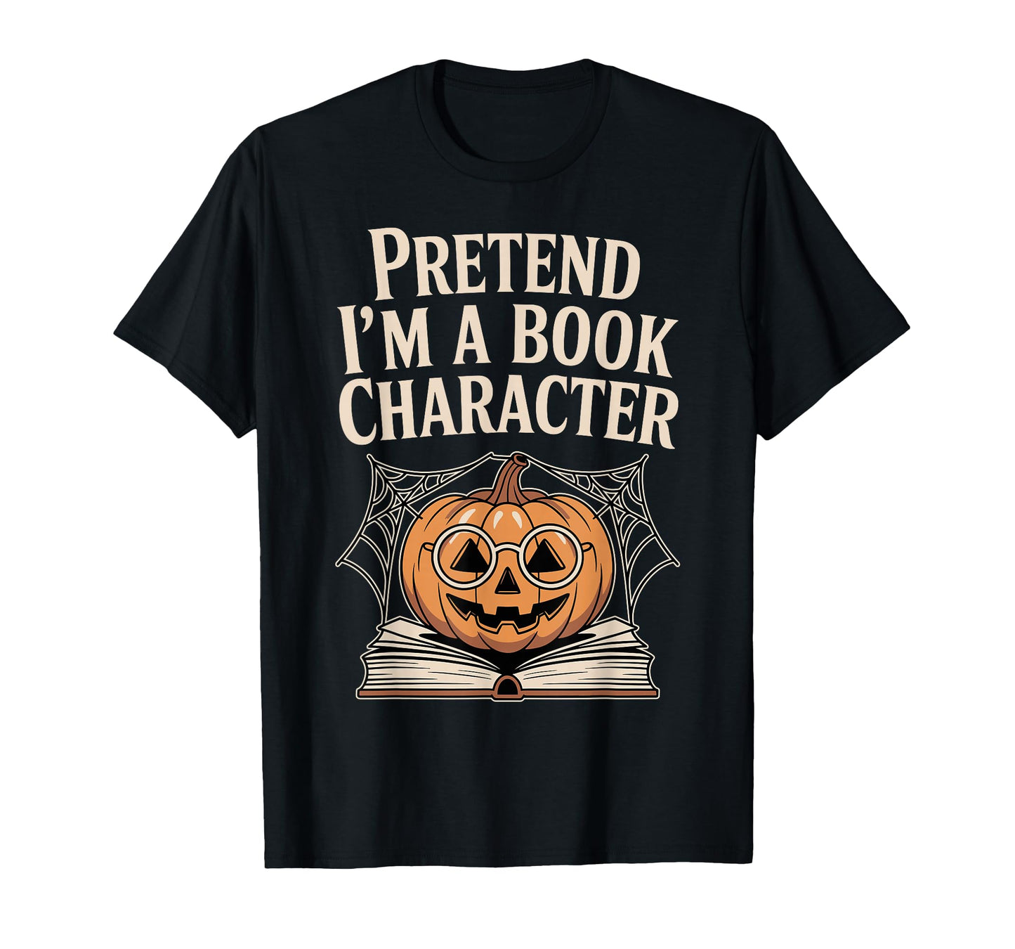 Pretend I'm A Book Character Costumes Kids Halloween Pumpkin T-Shirt