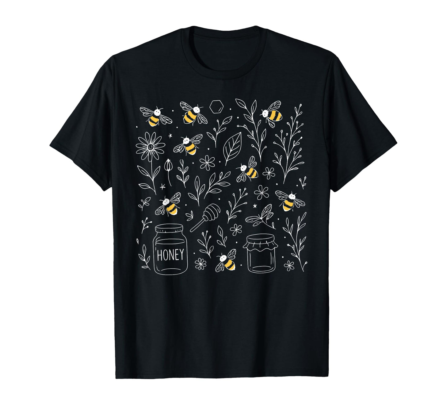 Vintage Wildflower Bee Honeycomb Beekeeping Bee Lovers Women T-Shirt