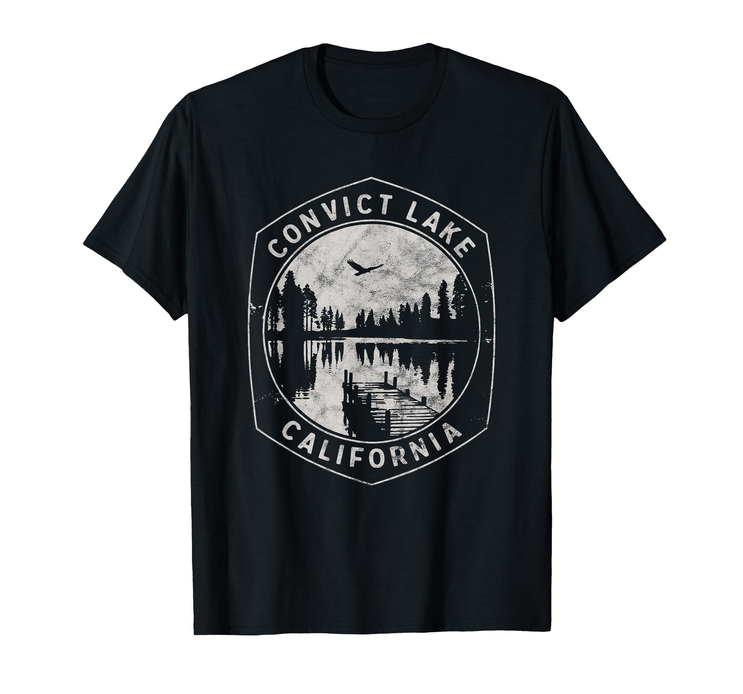 Vintage Convict Lake California Outdoors Vacation T-Shirt