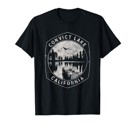 Vintage Convict Lake California Outdoors Vacation T-Shirt