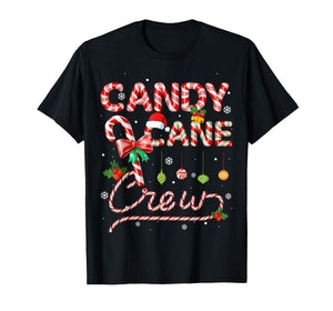 Candy Cane Crew Xmas Adult Men Women Kids Christmas Pajamas T-Shirt