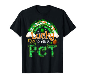 Lucky to Be PCT Shamrock Rainbow St Patricks Day T-Shirt