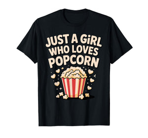 Best Popcorn Art for Women Girls Movie Food Popcorn Lovers T-Shirt