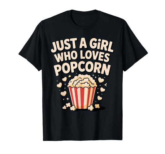 Best Popcorn Art for Women Girls Movie Food Popcorn Lovers T-Shirt