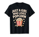 Best Popcorn Art for Women Girls Movie Food Popcorn Lovers T-Shirt