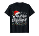 Merry Christmas Lights Red Santa Hat Xmas Family Men Women T-Shirt