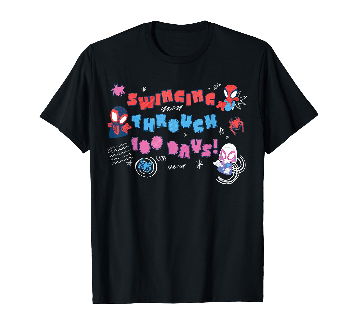 Marvel Spider-Man & Friends 100 Days of School 100th Day T-Shirt