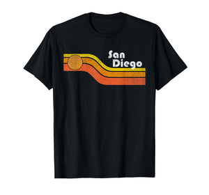 San Diego - Vintage Men Women 70s 80s Graphic Cool Retro T-Shirt