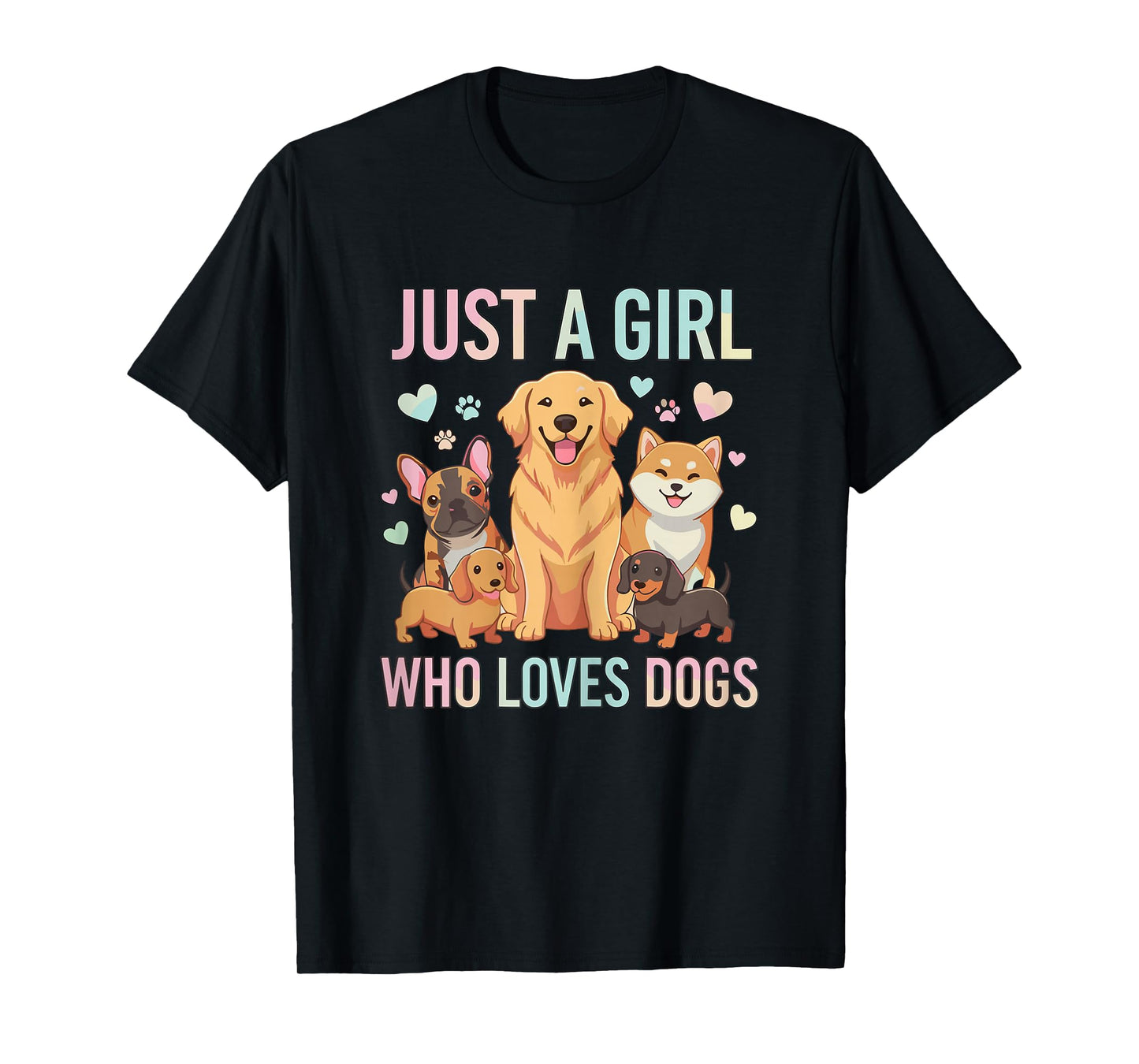 Funny Just A Girl Who Loves Dogs T-Shirt