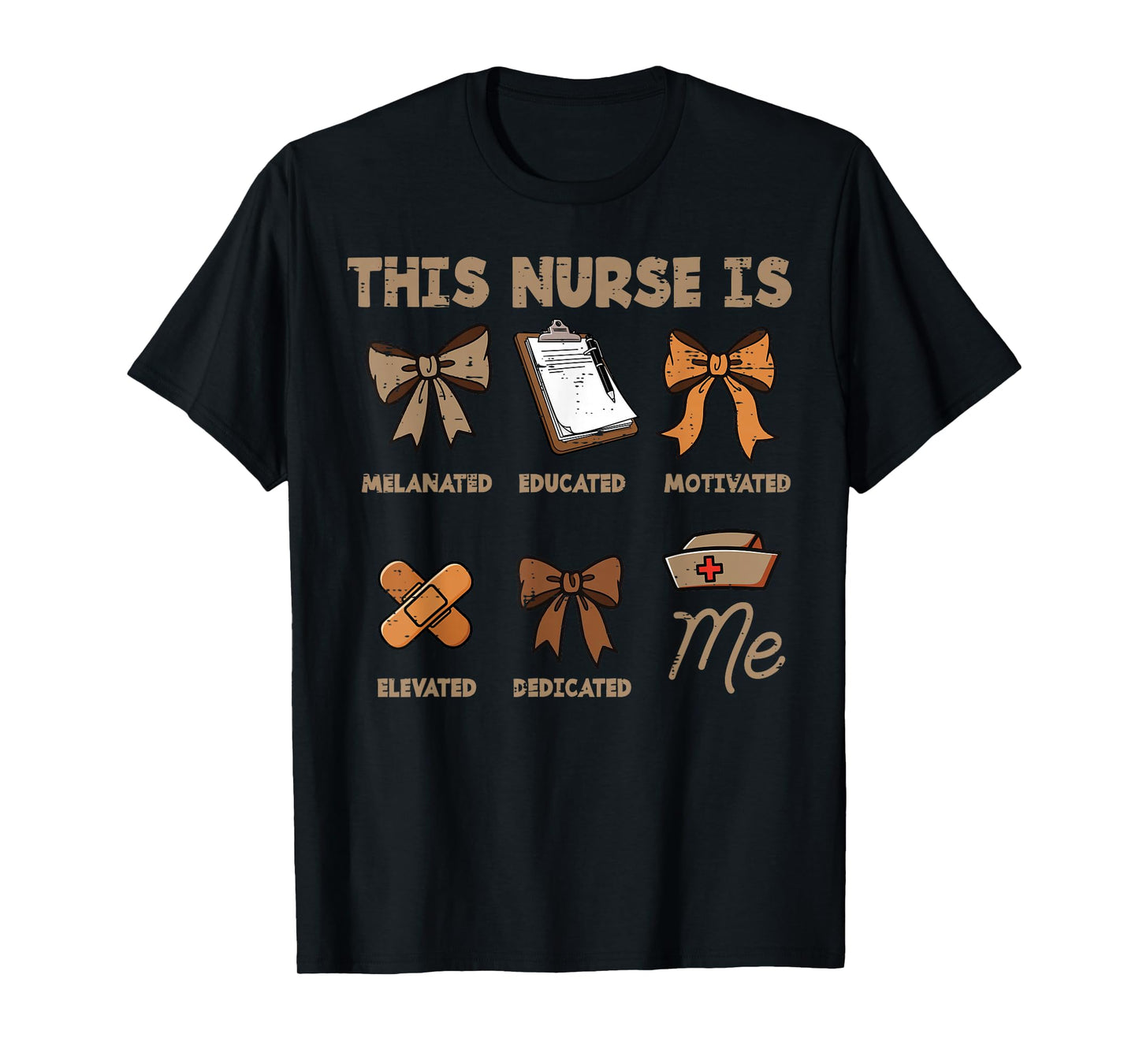 Black History This Nurse Melanated Educated Scrub Top Women T-Shirt