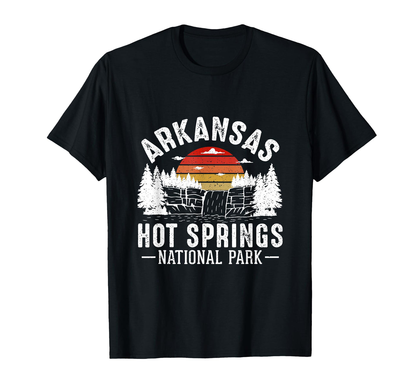 Arkansas Hot Springs National Park Retro Sunset Travel T-Shirt