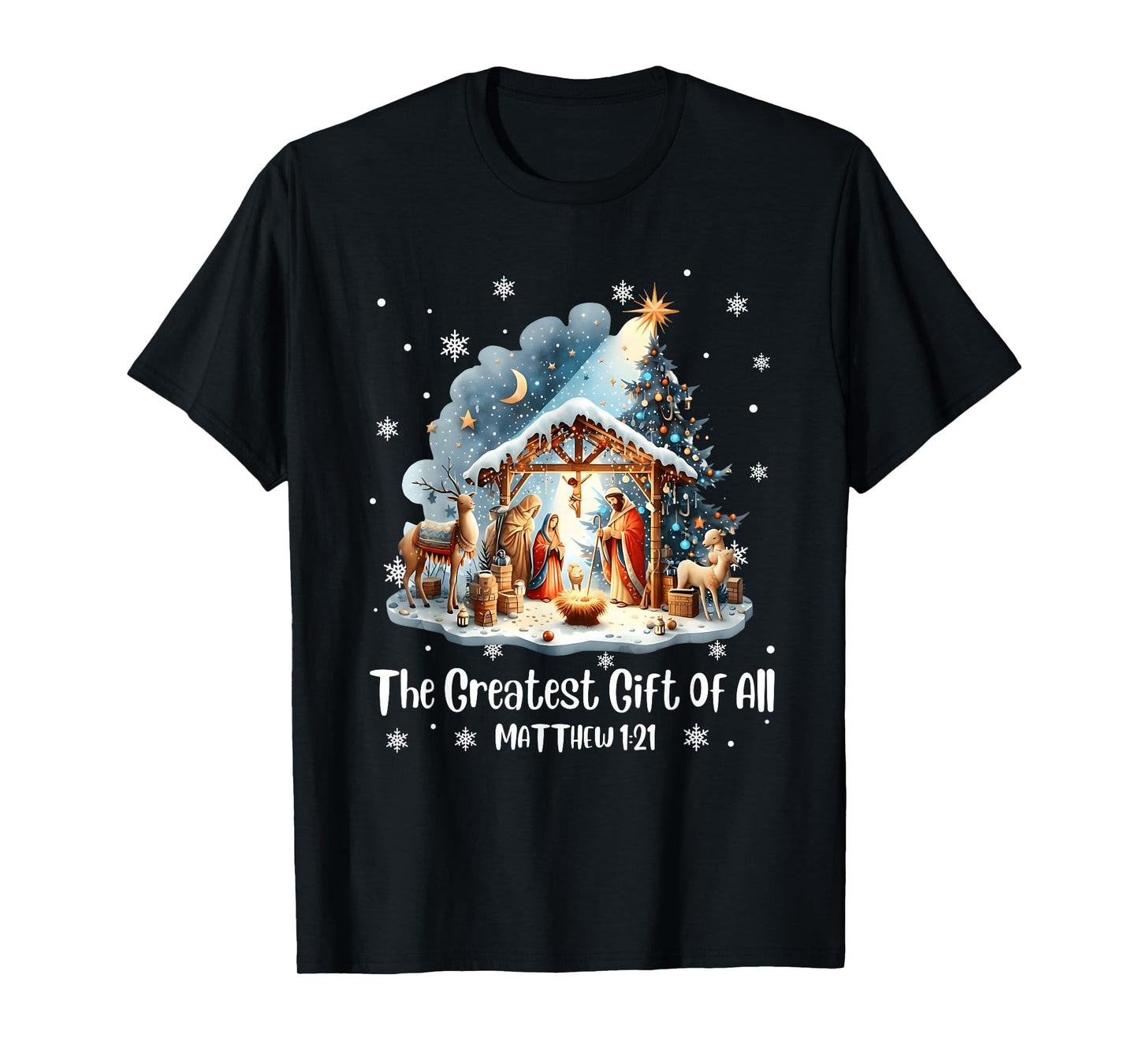 The Greatest Gift for All Christmas Nativity Jesus Christian T-Shirt
