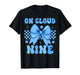 On Cloud Nine Bday 9th Birthday Girl Coquette Bow Blue T-Shirt