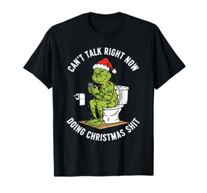 Santa Hat Can't Talk Right Now Doing Christmas Shits T-Shirt