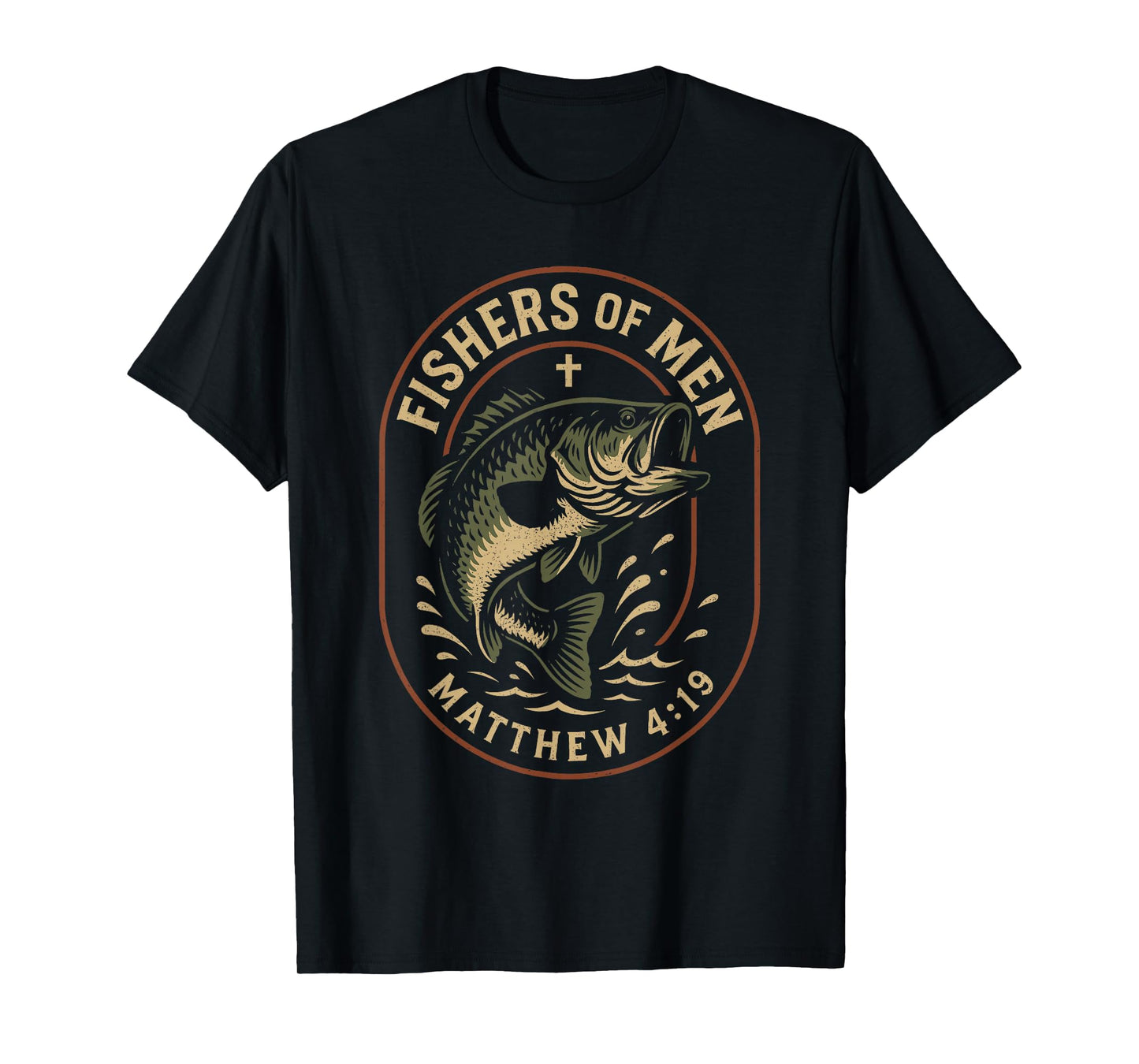 Fishers Men Matthew 4 19 Bible Verse Christian Quote T-Shirt