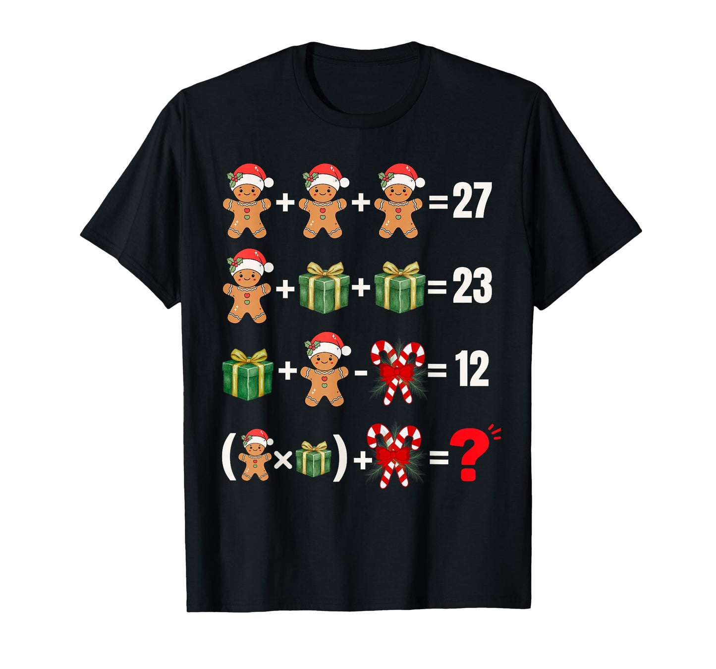 Funny 67 Meme Candy Merry Santa Math Teacher Christmas 6 7 T-Shirt