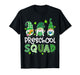 Preschool Squad Gnome Teacher Lucky Shamrock St Patricks Day T-Shirt