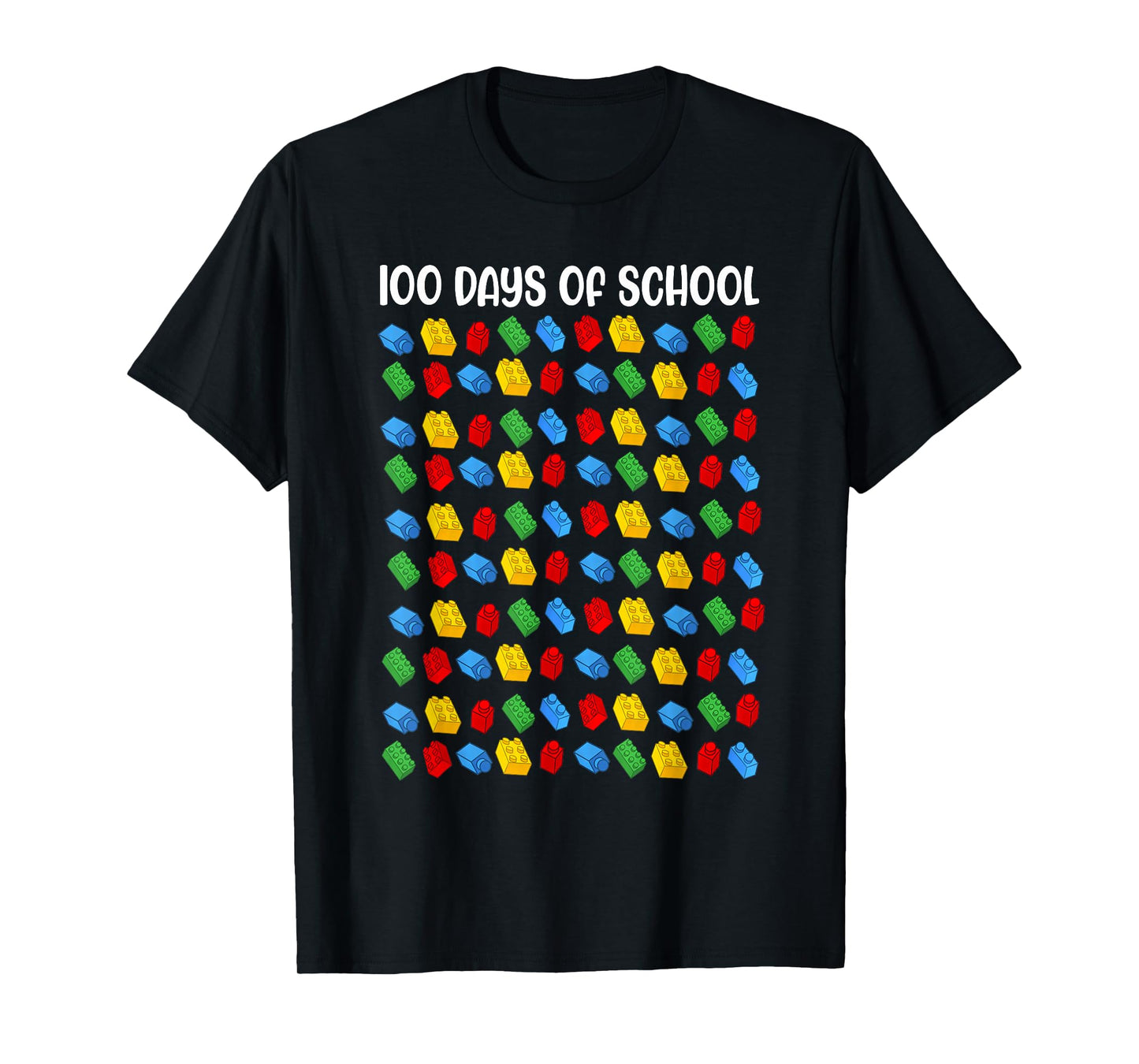 Funny Building Blocks 100 Days of School Kids Master Builder T-Shirt