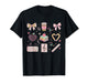 Music Teacher Valentine Coquette Bow Musician Musical Lover T-Shirt