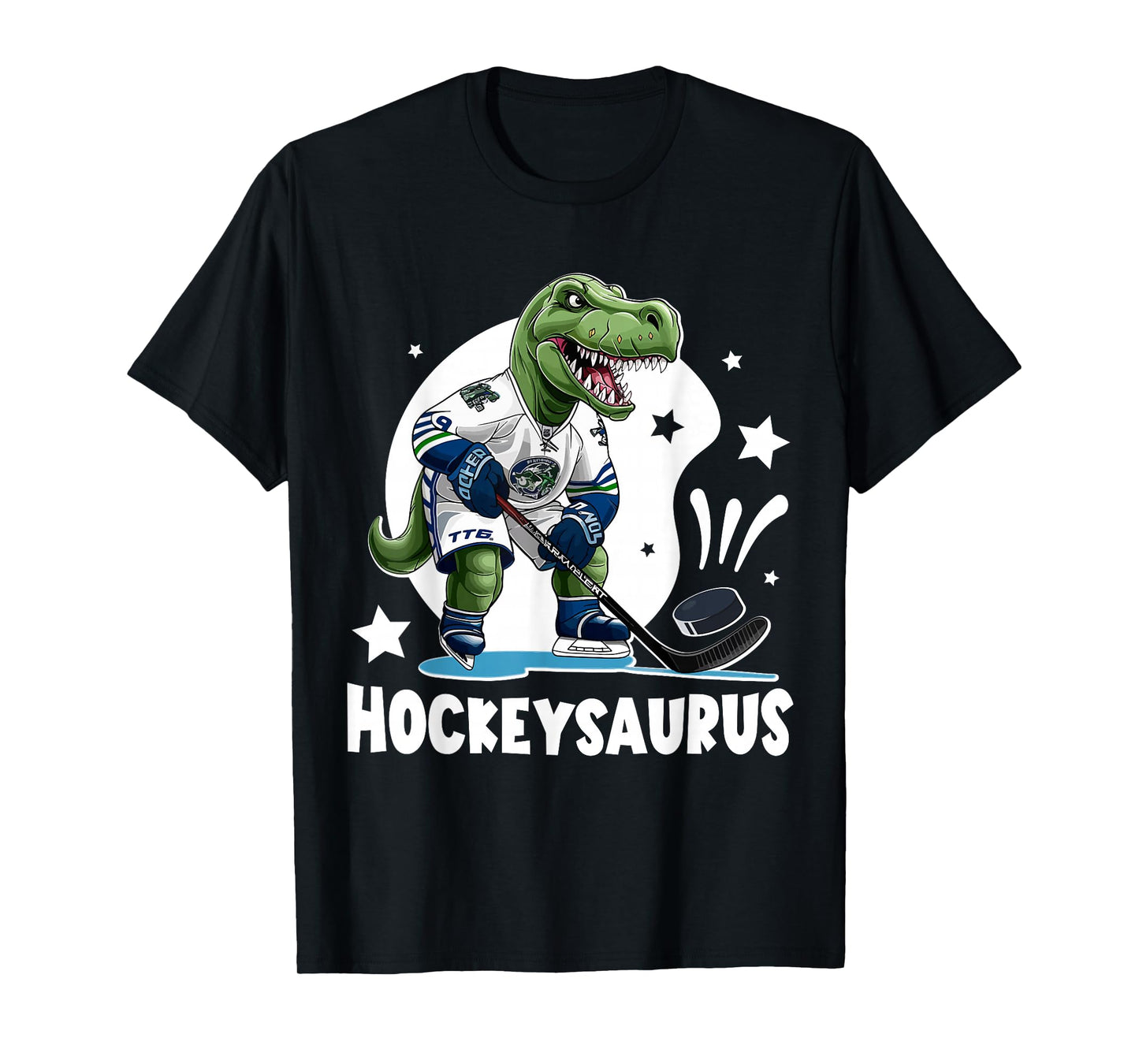 Hockeysaurus Funny Dinosaur Hockey Kids Hockey Boy T-Shirt