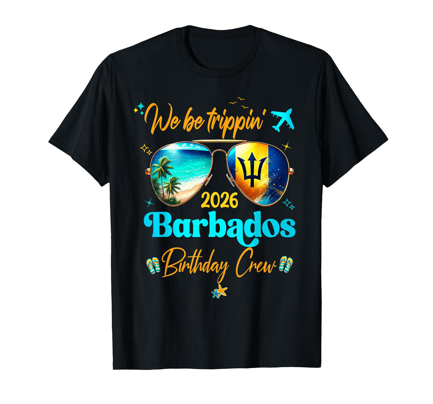 Barbados Vacation 2026 Straight Trippin' Birthday Cruise T-Shirt