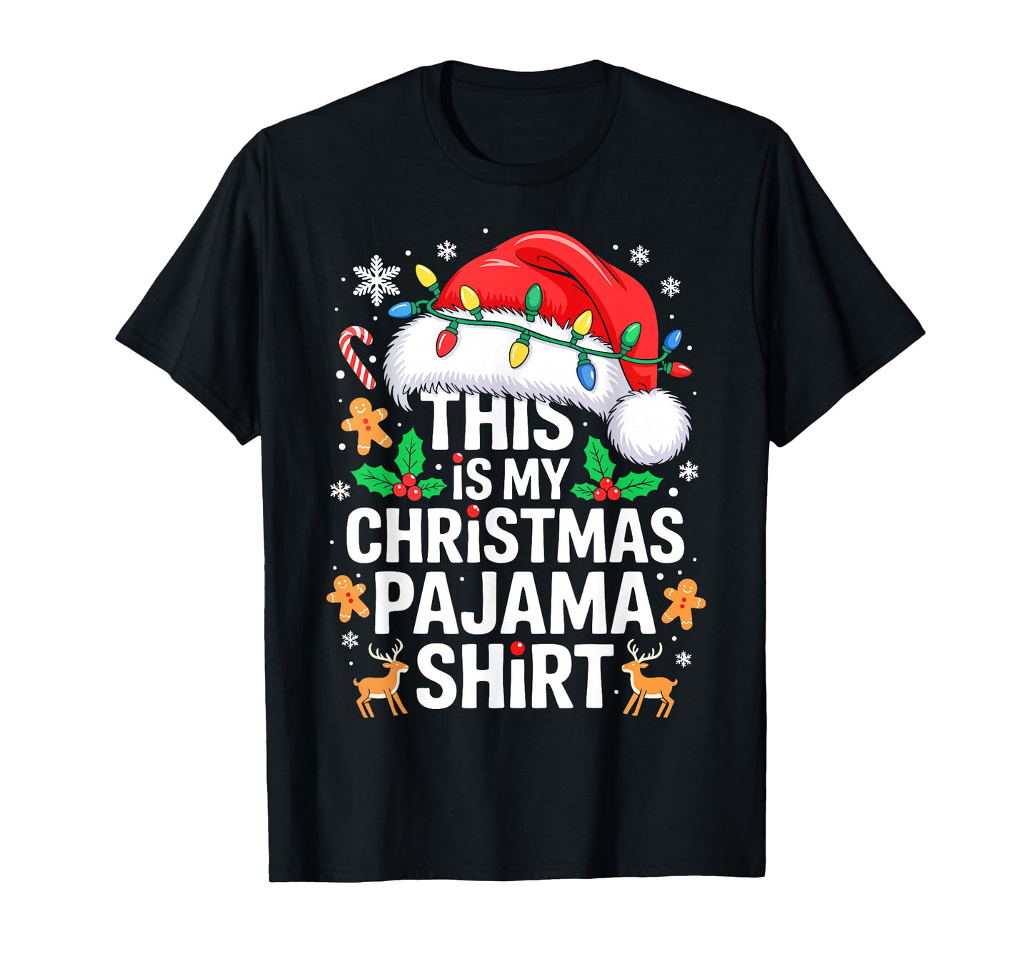 This is My Christmas Pajama Shirt Adult Xmas PJs Men Women T-Shirt