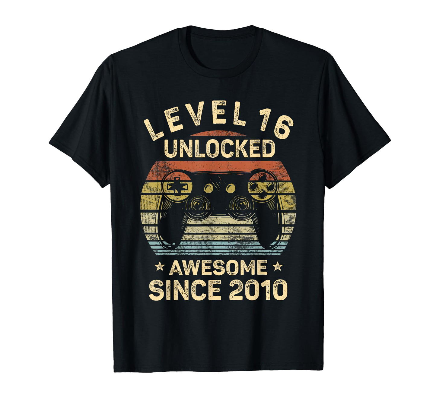 Level 16 Unlocked Awesome Since 2010 16th Birthday Gaming T-Shirt