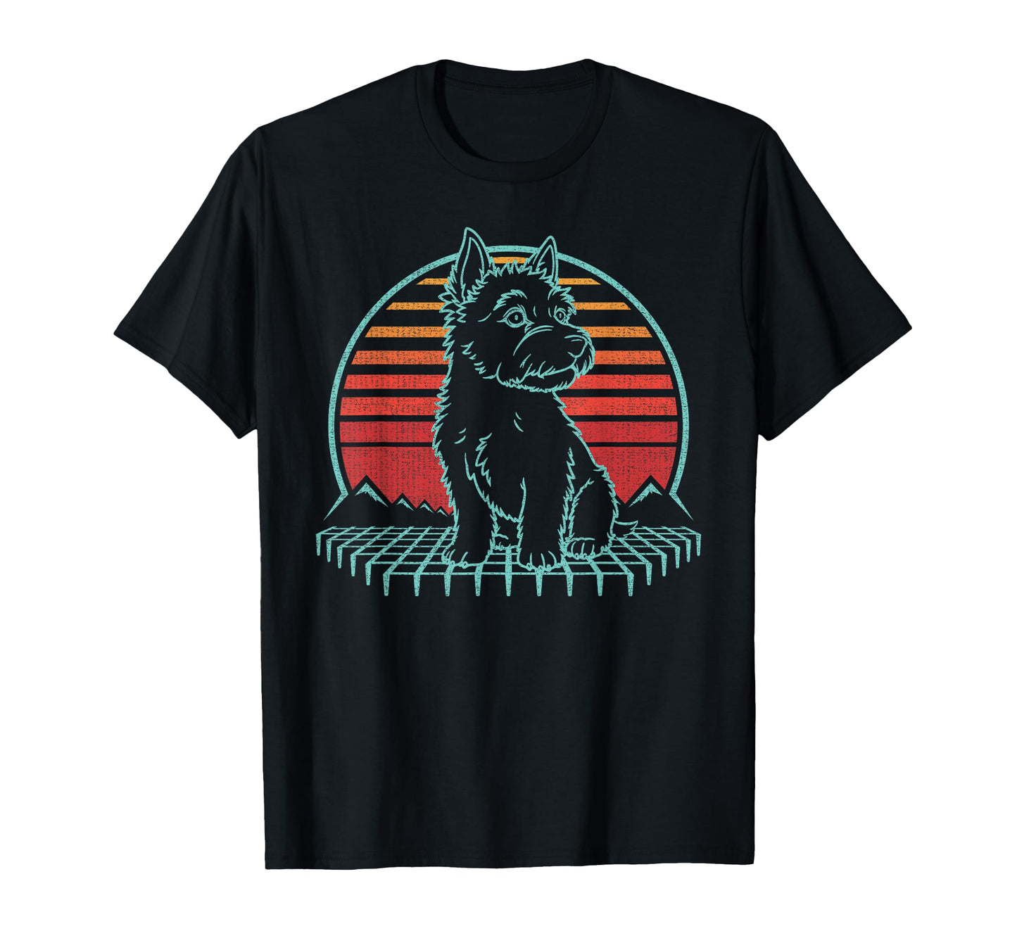 Norwich Terrier Lover Dog Owner Retro Vintage 80s T-Shirt