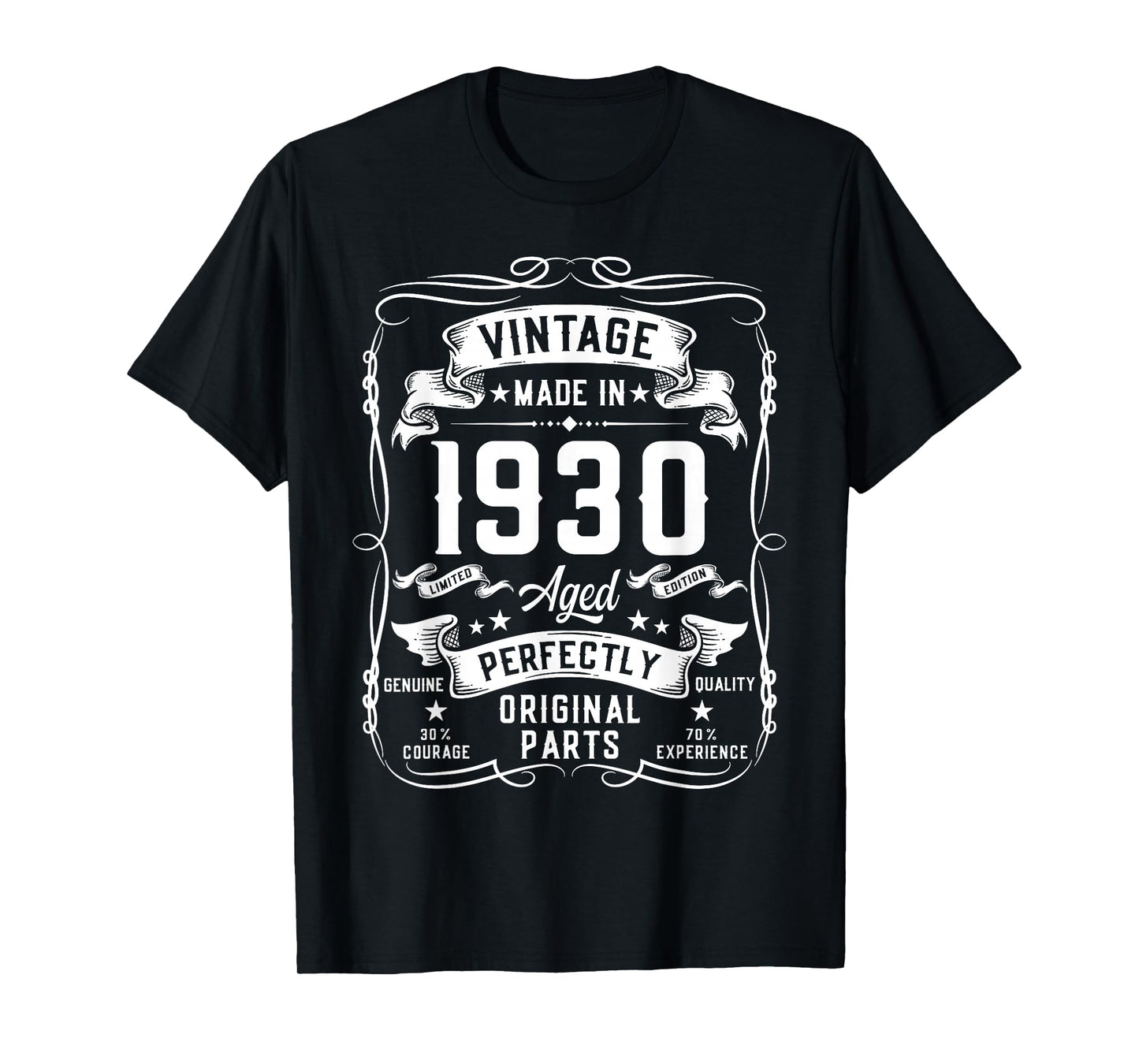 Vintage 1930 96yr 96th Birthday Gifts for Men 96 Years Old T-Shirt